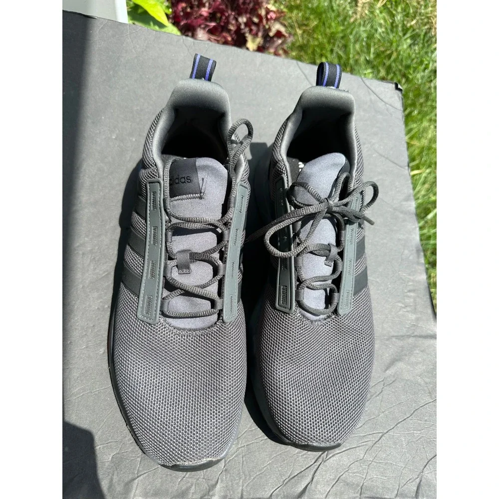 Adidas Racer TR21 Men's‎ Carbon Grey Blue Running Shoes GZ8185 Size 13